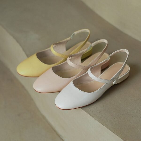 CHIKO Janik Round Toe Block Heels Slingback Shoes - Image 2