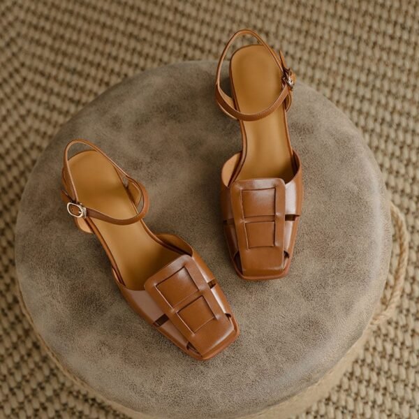 CHIKO Apolinaria Square Toe Block Heels Heeled Sandals - Image 2