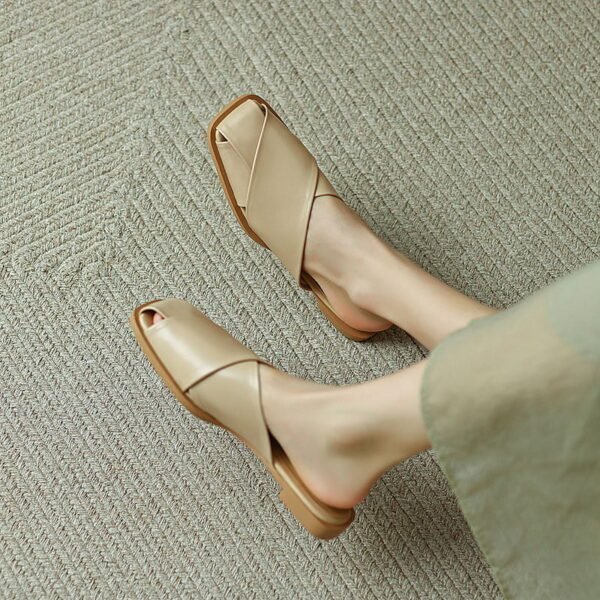 CHIKO Concheta Square Toe Block Heels Clogs/Mules Shoes