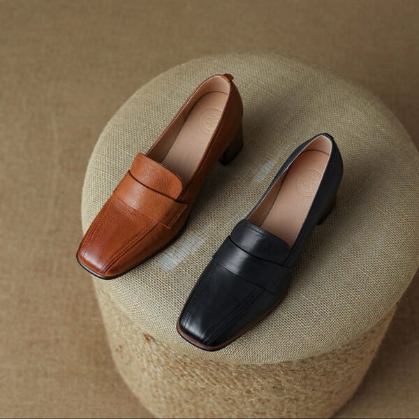CHIKO Destina Square Toe Block Heels Loafers Shoes - Image 2