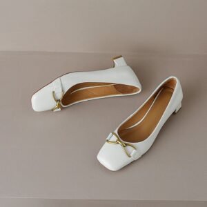 CHIKO Dia Square Toe Block Heels Pumps Shoes