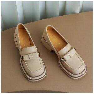CHIKO Dionisa Square Toe Block Heels Loafers Shoes