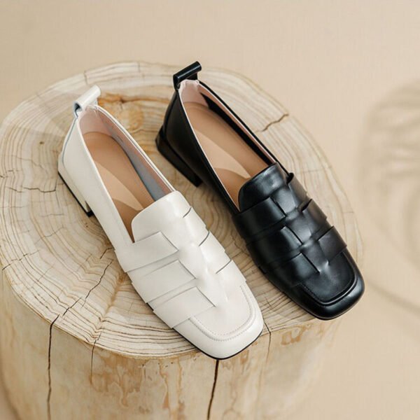 CHIKO Dionisia Square Toe Block Heels Loafers Shoes - Image 2