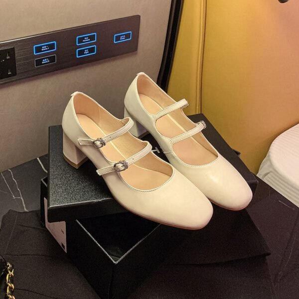 CHIKO Danas Round Toe Block Heels Mary Jane Shoes - Image 2