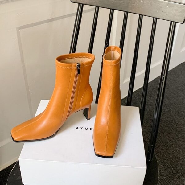 CHIKO Dulce Square Toe Block Heels Ankle Boots - Image 2