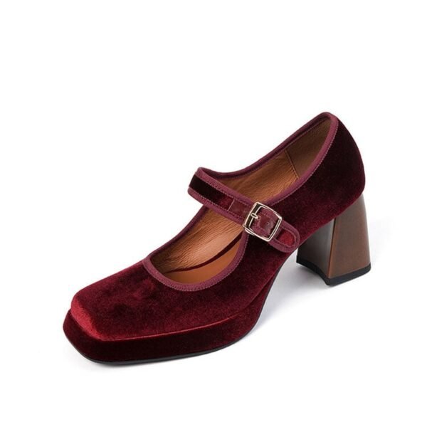 CHIKO Fermina Square Toe Block Heels Mary Jane Shoes - Image 2
