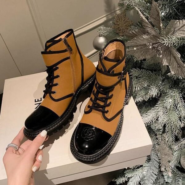 CHIKO Marisabela Round Toe Block Heels Ankle Boots - Image 2