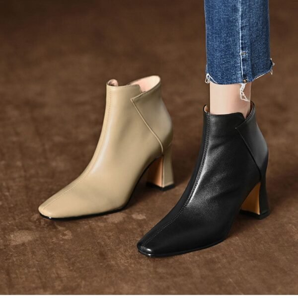 CHIKO Marisol Square Toe Chunky Heels Ankle Boots - Image 2