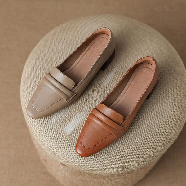 CHIKO Gertrudes Square Toe Block Heels Loafers Shoes - Image 2