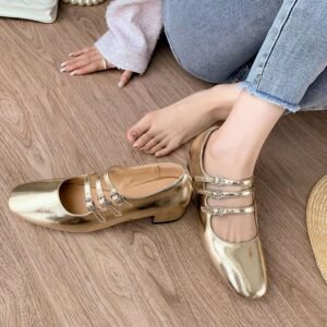CHIKO Gezana Square Toe Block Heels Mary Jane Shoes