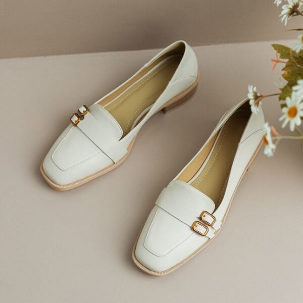 CHIKO Graciela Square Toe Block Heels Loafers Shoes - Image 2