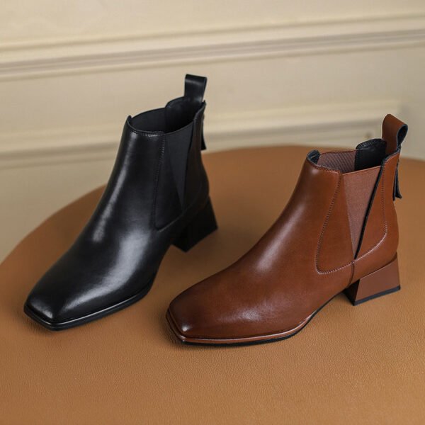 CHIKO Grisela Square Toe Block Heels Ankle Boots - Image 2