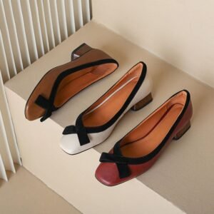 CHIKO Guillelmina Square Toe Block Heels Pumps Shoes