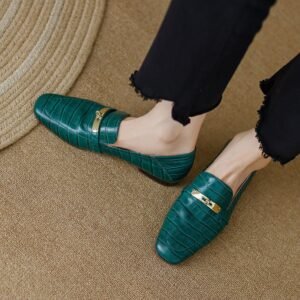 CHIKO Maculada Square Toe Block Heels Loafers Shoes