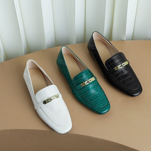 CHIKO Maculada Square Toe Block Heels Loafers Shoes - Image 2