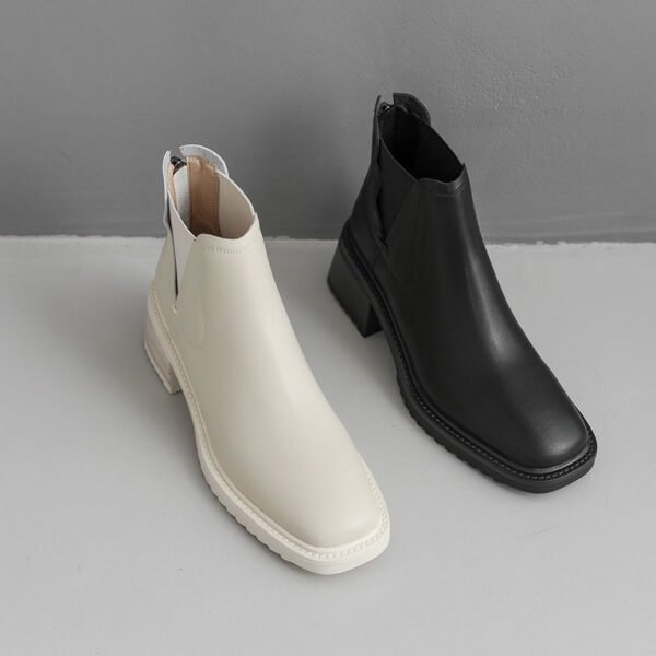 CHIKO Isabel Square Toe Block Heels Ankle Boots - Image 2