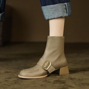 CHIKO Frescura Buckle Leather Ankle Boots