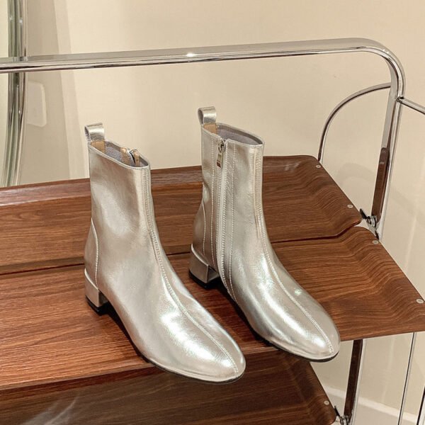 CHIKO Linda Round Toe Block Heels Ankle Boots - Image 2