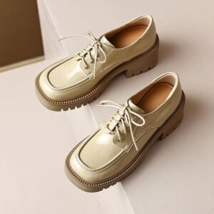 CHIKO Juanita Square Toe Block Heels Oxfords Shoes