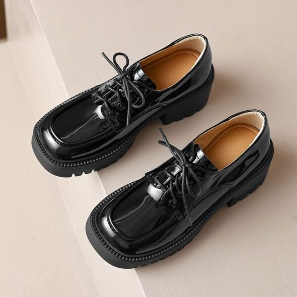 CHIKO Juanita Square Toe Block Heels Oxfords Shoes - Image 2