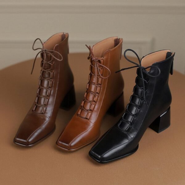CHIKO Izazkun Square Toe Block Heels Ankle Boots - Image 2
