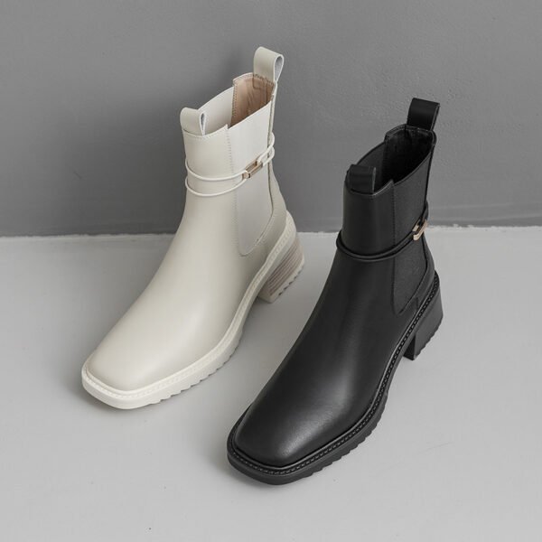 CHIKO Laurinda Square Toe Block Heels Ankle Boots - Image 2