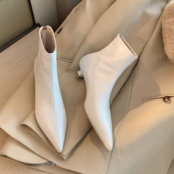 CHIKO Jacinthe Pointy Toe Kitten Heels Ankle Boots - Image 2