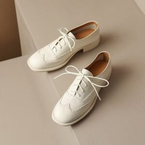 CHIKO Justiniana Square Toe Block Heels Oxfords Shoes