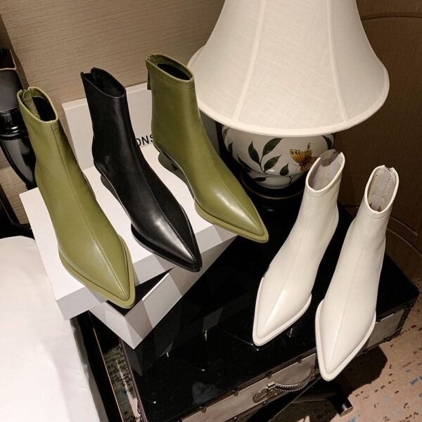 CHIKO Jaimica Pointy Toe Kitten Heels Ankle Boots - Image 2