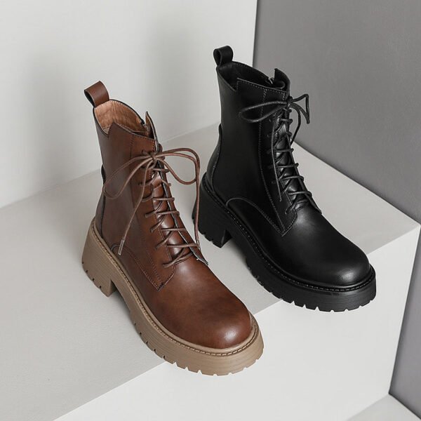 CHIKO Mariangeles Round Toe Block Heels Ankle Boots - Image 2