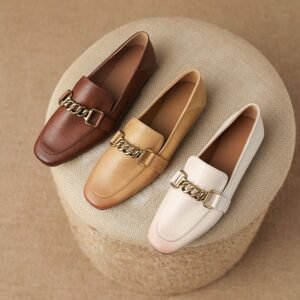 CHIKO Marilin Square Toe Block Heels Loafers Shoes