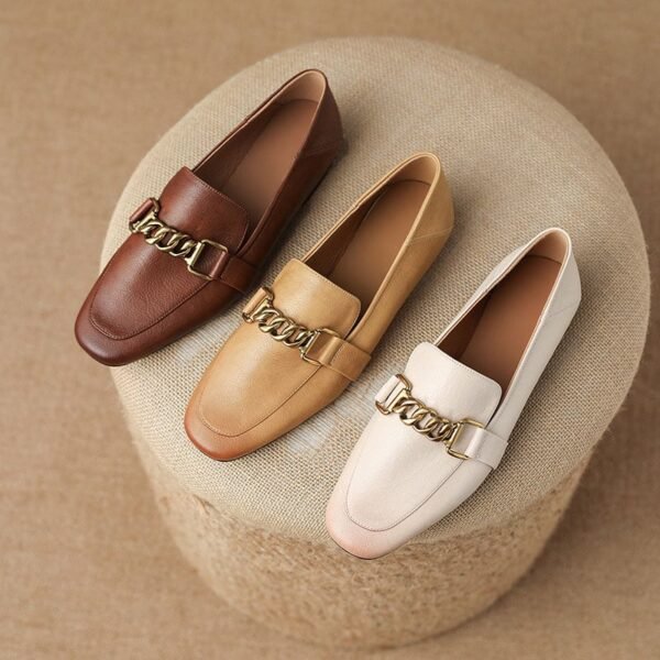 CHIKO Marilin Square Toe Block Heels Loafers Shoes