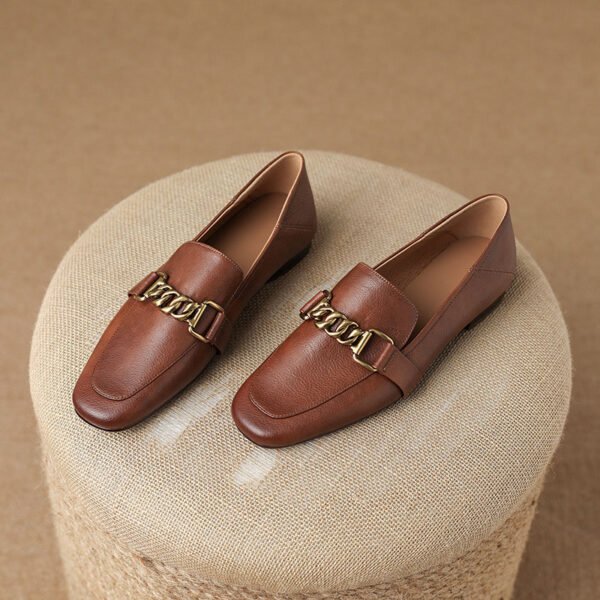 CHIKO Marilin Square Toe Block Heels Loafers Shoes - Image 2