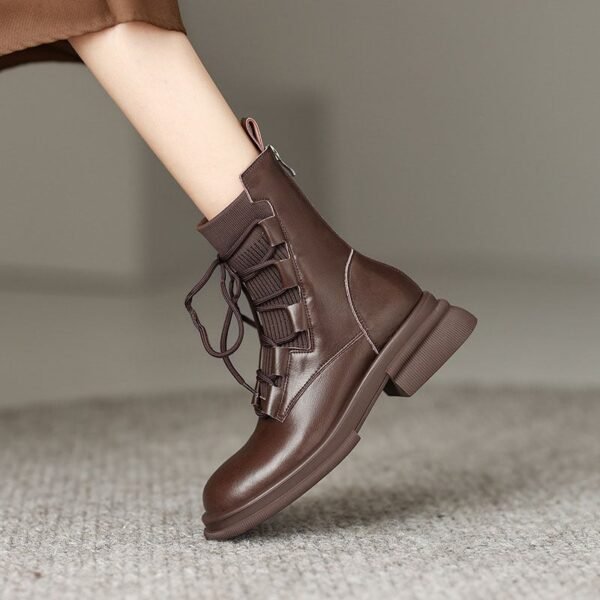 CHIKO Maliah Round Toe Block Heels Ankle Boots - Image 2