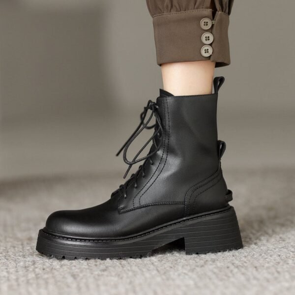 CHIKO Necha Round Toe Block Heels Ankle Boots - Image 2