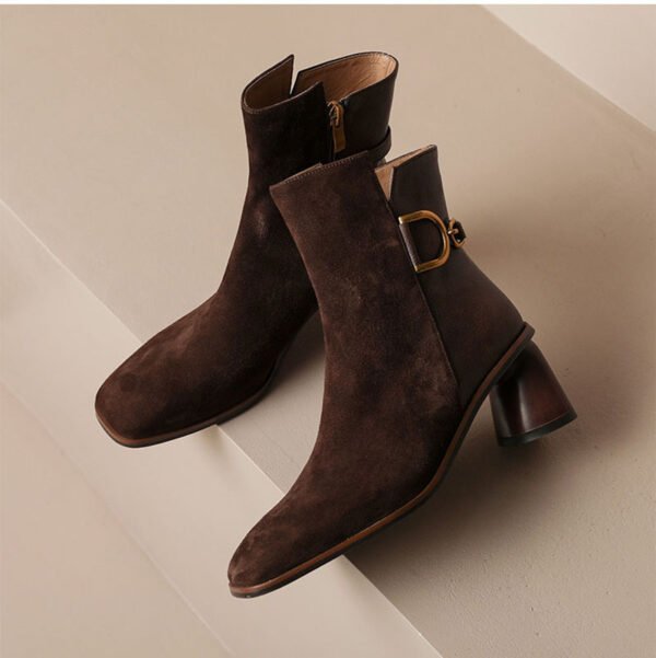 CHIKO Pascuala Square Toe Block Heels Ankle Boots - Image 2