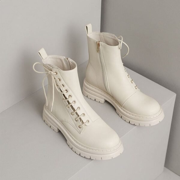 CHIKO Palmera Round Toe Block Heels Ankle Boots