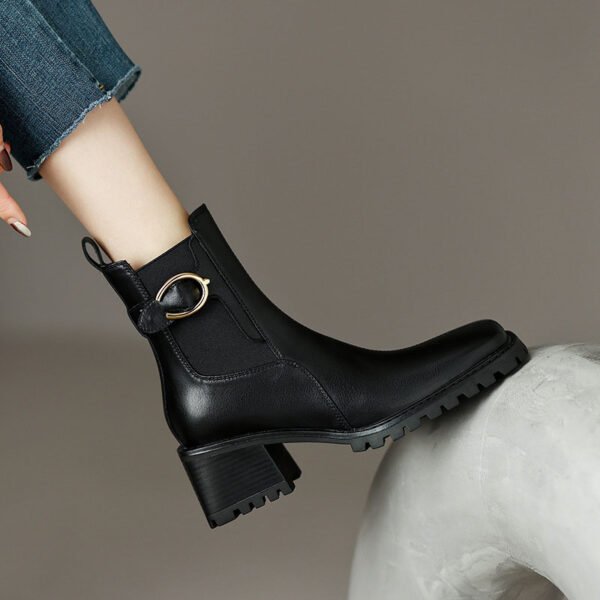 CHIKO Osane Square Toe Block Heels Ankle Boots - Image 2