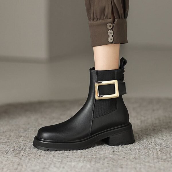 CHIKO Pancha Round Toe Block Heels Ankle Boots - Image 2