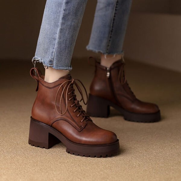 CHIKO Teresita Round Toe Block Heels Ankle Boots - Image 2
