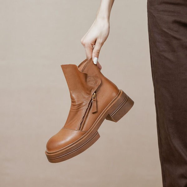 CHIKO Tercera Round Toe Block Heels Ankle Boots - Image 2