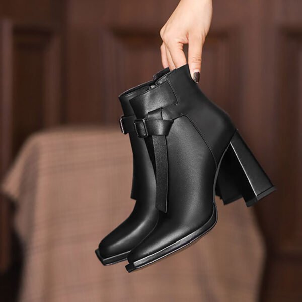 CHIKO Toya Square Toe Block Heels Ankle Boots - Image 2