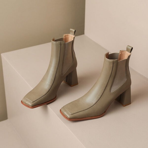 CHIKO Piedad Square Toe Block Heels Ankle Boots - Image 2
