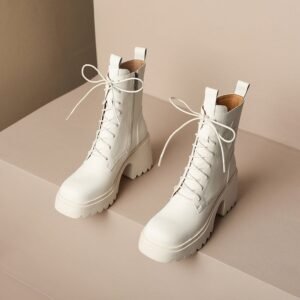 CHIKO Pilar Square Toe Block Heels Ankle Boots