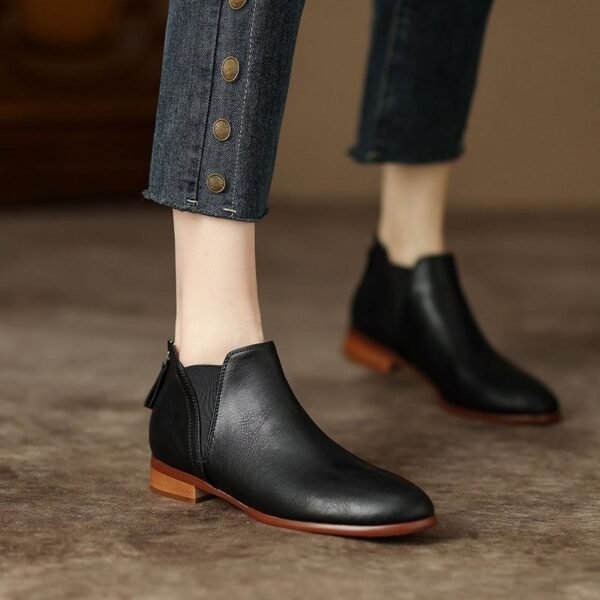 CHIKO Romero Round Toe Block Heels Ankle Boots - Image 2