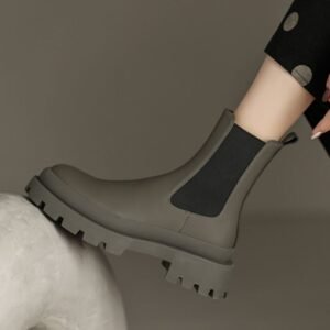 CHIKO Ramona Round Toe Block Heels Ankle Boots