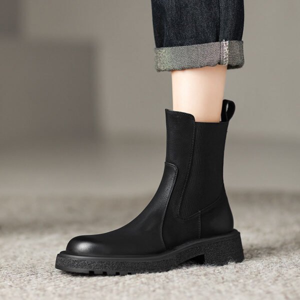 CHIKO Quesare Round Toe Block Heels Ankle Boots - Image 2