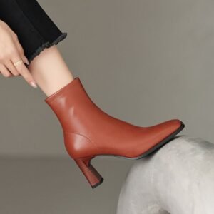 CHIKO Ruana Square Toe Chunky Heels Ankle Boots