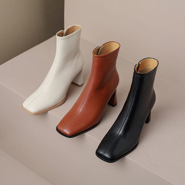CHIKO Ruana Square Toe Chunky Heels Ankle Boots - Image 2