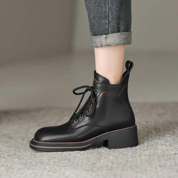 CHIKO Riya Round Toe Block Heels Ankle Boots - Image 2